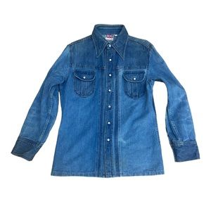 Vintage Denim Button zip